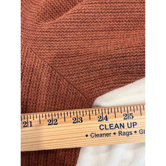 Jos A Bank Reserve Shawl Collar Cardigan Sweater Wool Rust Brown Women's Size XL - Picture 6 of 8